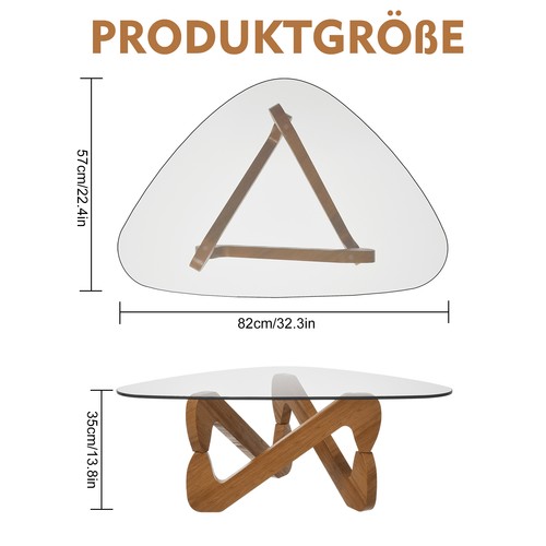 Couchtisch glas holz - couchtisch,