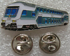 Pin Anstecker Triebwagen Doppelstock Wendezug blau DB Zug Eisenbahn Art. 6221