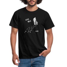 Vater und Sohn Never Walk Alone Vatertag Vatertagsgeschenk Männer T-Shirt