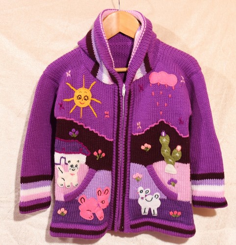Kinder strickjacke lila - kinder,