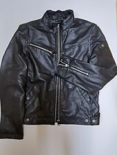 G Star RAW Herren Lederjacke Biker Jacke echt Leder Gr XS 