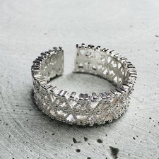 925 Sterling Silber Ring Offen