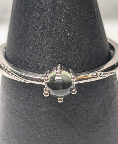 Moldavit sterlingsilber ring - sterlingsilber,