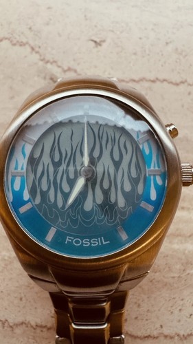 Fossil uhr big tic - uhr, flames