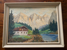 Altes Ölbild Landschaft