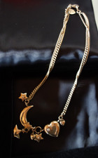 Kette  Collier  Herz - Mond  -