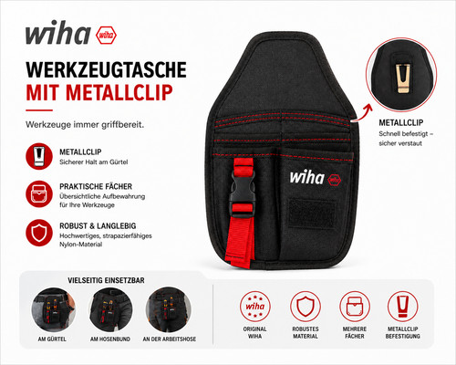 Wiha werkzeugtasche clip - wiha,