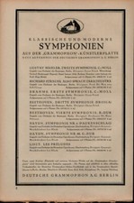 14307 "Gramophon" Künstlerplatten. Deutsche Grammophon AG Berlin. Verso: Uraltes