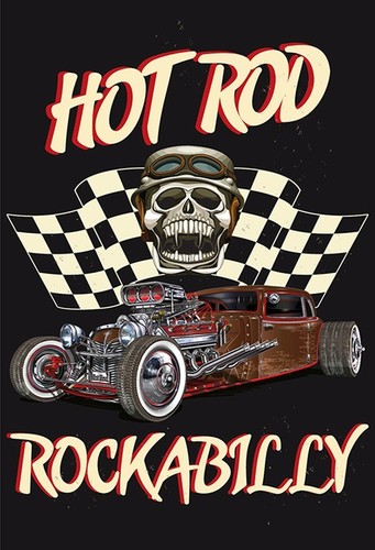 Blechschild hot rod rockabilly - blechschild,