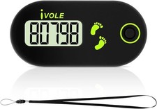 Mini Schrittzähler 3D Gehschrittzähler, Tragbarer Sportschrittzähler mit Clip Lanyard