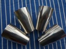 WMF 4 SILBERBECHER TRINK BECHER  - VERSILBERT - WMF EP Brass Germany - neuwertig