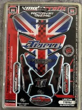 MOTOGRAFIX TT011UJ TANKPROTEKTOREN AUFKLEBER 3D GEL TANKPAD TIPLEFLAG J0055