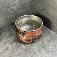 Topf aus Kupfer Kessel Kupfertopf rund Hexenkessel Feuerzangenbowle 5 Liter