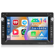 Für VW Polo 9N Golf 4 Passat B5 T5 DAB+ Android 14 64G Autoradio Carplay GPS SWC