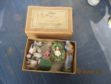 1.WK Feldpost Konvolut alte Krippenfiguren Maria+Josef mit Jesukind