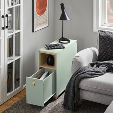 B-ware Schmaler Beistelltisch Schmales Nachttisch mit Schublade FBT161-GR-bwaren