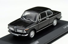 BMW 1600-2 (1602) Typ 114 Bj. 1966-1971, schwarz, Minichamps-Modell im M. 1:43