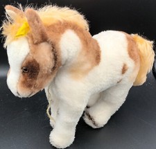 Steiff Shetland Pony Pferd ca. 24 cm groß Kuscheltier Knopf im Ohr Fahne