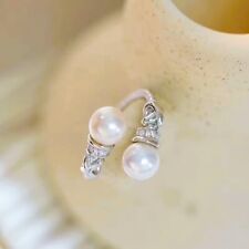 BENIAMINO Damen Cluster Ring 925er Sterling Silber Süßwasserperle Rund AAA  OVP