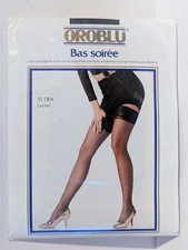 Oroblu 15 den Strümpfe halterlos Größe II = 9,5-10 schwarz