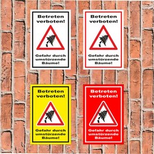 Schild Gefahr umstürzende