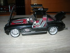 Mercedes SL Modellauto Flügeltürer + Cabrio, 1:18, schwarz Tuning