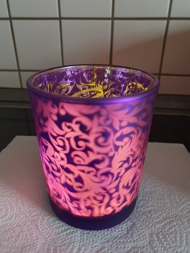 Teelichthalter lila mit - lila,,