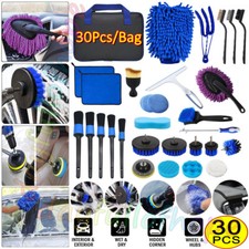 30tlg Auto Reinigungsset Autopflege Set Profi Auto Detailing Pinsel Waschset DE