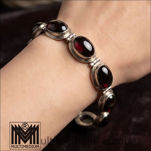 Massives 925 silber - silber, granat