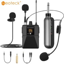 Drahtlos Mikrofon UHF Lavalier Mikrofon Headset Funkmikrofon 6,35mm TRS Stecker