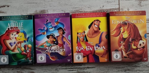 Disney dvds alladin arielle - disney, alladin,
