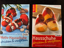 2 x Buch Hausschuhe stricken &