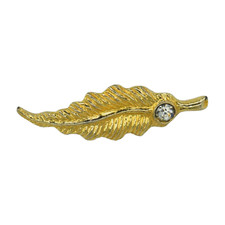 Vintage brosche blattmotiv - brosche,