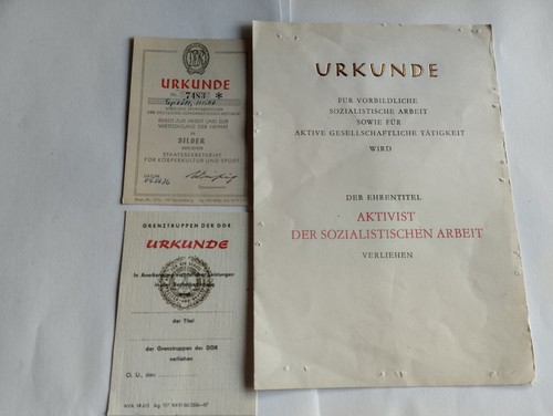 Urkunde ddr urkunden grenze - urkunde,