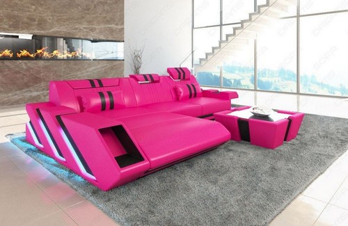 Sofa eckcouch leder couch - leder,