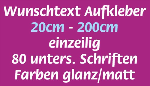 Wunschtext aufkleber auto - wunschtext,