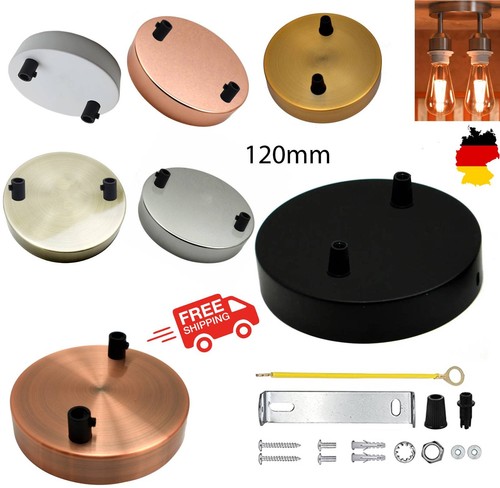 Deckenrose metall 12cm rund - deckenrose,