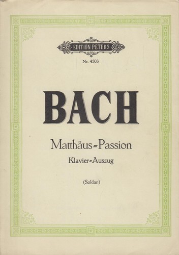 Noten matthäus passion - noten:, matthäus-passion