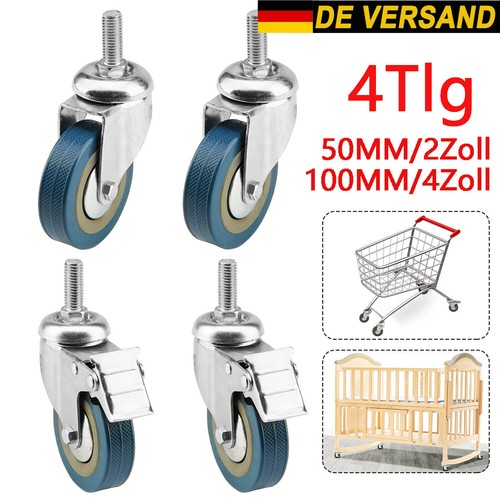Lenkrollen mit gewindestift - 4x,