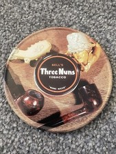 BELL’S THREE NUNS TABAK ZIGARETTENPFEIFE GETRÄNKE UNTERSETZER Tobacciana Bar Man Cave