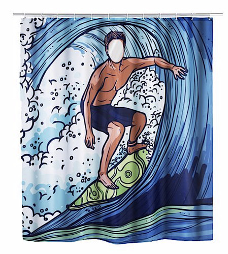 Duschvorhang surfing boy - ,