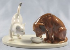 hund und katze figur porzellanfigur tier figurine Galluba Hoffmann 1905