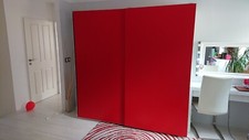 Ikea PAX Schiebetüren Hasvik rot Schranktüren komplett mit Schienen. 