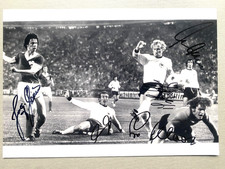"Sparwasser-Tor" WM 1974 BRD-DDR 0:1 (5x signiert) DFB WM 74 signed Foto 20x30