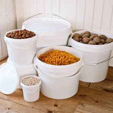 Eimer mit Deckel Weiß