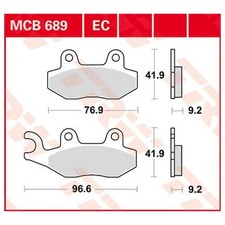 Scheibenbremsbeläge mcb689ec - scheibenbremsbeläge,