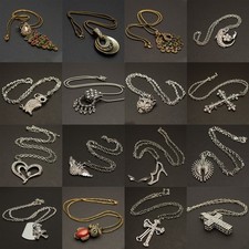 Halskette Strass Zirkonia Anhänger Modeschmuck Tiermotive Herz Kreuz Totenkopf