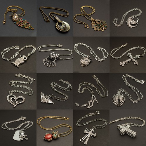 Halskette strass zirkonia - halskette,