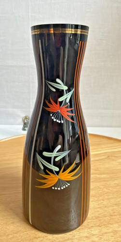 Vintage schwarzglas vase - vintage, cm