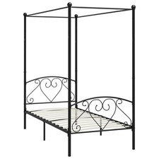 Himmelbett-Gestell Schwarz